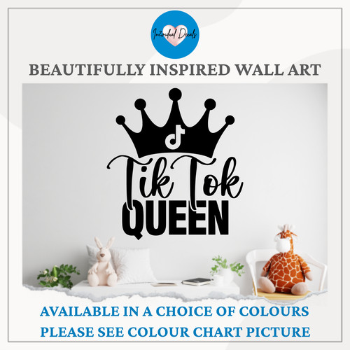 Tiktok queen wall sticker teen - tiktok,